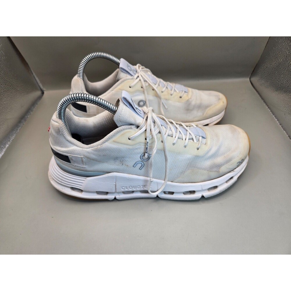 On Running Cloudnova Shoes Women 8.5 White Heather Gum Running Athletic Sneakers